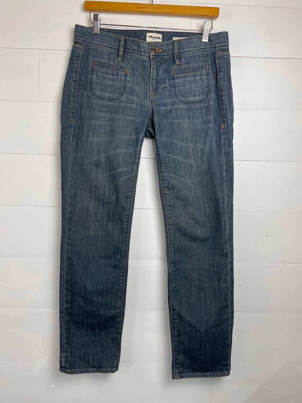 Madewell Photo Studio Sample Collection Patch Pocket Slim Straight Jeans Size 27